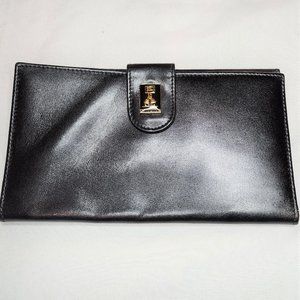 Burberry | Vintage Black Leather Clutch Wallet